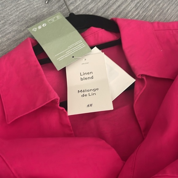 H&M Pink linen top in size M - Picture 10 of 10